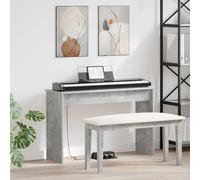 LoogCape Support de piano béton gris 100 x 32 x 64 cm en bois stable avec support réglable en hauteur, pliable et portable pour studio de musique, scène, concert