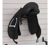 LoogCape Support de selle mural en fer noir, peu encombrant et portable, idéal pour les accessoires d'équitation, remorques à chevaux, allée d'écurie, grange, construction durable et robuste, montage