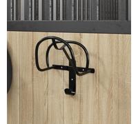 LoogCape Support mural en fer noir 23 x 17,5 x 29 cm pour accessoires de selle, bride, rênes, équipement d'équitation, équipement d'équitation, licol, idéal pour écurie, grange, garage