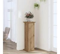 LoogCape Support pour plantes en chêne Artisan - 33 x 33 x 100 cm - En bois - Pour l'intérieur et l'extérieur - Support décoratif pour fleurs, bonsaï, cactus, orchidée, herbes, balcon, terrasse, salon