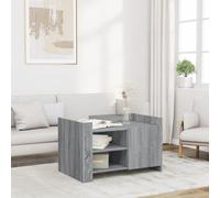 LoogCape Table Basse Sonoma Gris 80x50x50 cm en Bois d'ingénierie avec Rangement Porte et Dessus Robuste pour Salon, Meuble scandinave Moderne, Design Industriel, idéal pour séjour, Chambre ou entrée