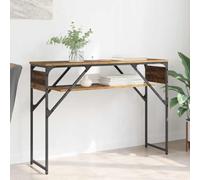 LoogCape Table console en bois recyclé 105 x 30 x 75 cm, matériau en bois, design industriel, style loft, cadre en métal robuste, table d'appoint polyvalente pour salon