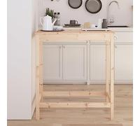 LoogCape Table de Bar en Bois Massif de pin 100x50x110 cm Robuste pour Salle à Manger, Cuisine ou Espace de Restauration, Design Rustique ou Moderne, idéale pour Repas, dîner ou convivialité