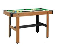 LoogCape Table de billard 122 x 61 x 76 cm marron avec kit d'accessoires pour salle de jeux intérieure, salle de loisirs, billard, carambolage avec queue, boule, craie, triangle et housse