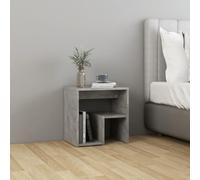 LoogCape Table de chevet - Gris béton - 40 x 30 x 40 cm - Armoire d'appoint moderne en bois avec étagère - Console de chevet pour chambre à coucher