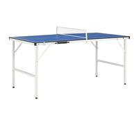 LoogCape Table de tennis de table pliante, 152 x 76 x 66 cm, bleue, avec filet, pour l'intérieur et l'extérieur, peu encombrante, facile à transporter, stable, idéale pour les loisirs, l'entraînement