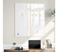 LoogCape Tableau d'affichage en pin massif blanc 100 x 100 cm pliable pour bureau et bureau à domicile, tableau mural, organisation, tableau mémo, présentation, tableau mémo pratique pour une