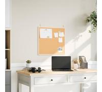LoogCape Tableau en liège avec cadre en bois de pin massif - 60 x 55 cm - Tableau mémo pour bureau, bureau à domicile, chambre d'enfant, cuisine, école, bureau, pour agrafer, organiser, planifier