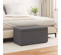 LoogCape Tabouret gris en cuir synthétique et bois d'ingénierie, 81 x 41 x 40 cm, sans dossier avec rembourrage, pour cuisine et salle à manger, comme tabouret de bar jusqu'à 110 kg