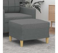 LoogCape Tabouret rembourré en tissu gris foncé - 60 x 50 x 41 cm - Pouf cube - Coussin de sol - Repose-pieds pour salon, chambre à coucher, couloir - Avec espace de rangement