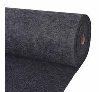 LoogCape Tapis anthracite 1,2 x 15 m en polyester nervuré surface antidérapante pour couloir, entrée, intérieur et extérieur comme tapis anti-saleté