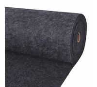 LoogCape Tapis de couloir en polyester anthracite - 1,2 x 20 m - Texture nervurée - Antidérapant - Pour couloir, entrée, intérieur, extérieur, terrasse, balcon, jardin
