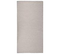 LoogCape Tapis d'extérieur tissé plat - 100 x 200 cm - Gris clair - En polypropylène - Pour terrasse et balcon - Résistant aux UV et aux intempéries - Protection du sol antidérapante pour l'intérieur