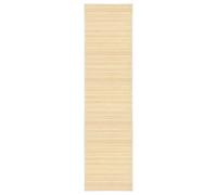 LoogCape Tapis en bambou naturel avec dessous antidérapant et bord en polypropylène pour couloir, couloir, cuisine, salle à manger, ambiance moderne et protection du sol - 80 x 300 cm