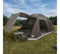 LoogCape Tente de Camping familiale Vert armée Personnes en Polyester et Acier Robuste pour randonnée, Festival, Montagne, Plage ou extérieur avec moustiquaire et auvent détachable