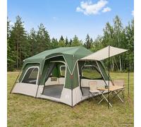 LoogCape Tente Instantanée Vert 8 Personnes, Tente familiale Facile à Monter, idéale pour Camping, randonnée ou Plage, léger, avec abri Dome, Design Pop-up, Robuste