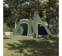 LoogCape Tente Teepee 5 Personnes avec Toit Vert 545 x 450 x 295 cm idéale pour Camping randonnée Plein air abri Dome Pliable léger résistante à l’Eau et au Vent pour Aventures familiales