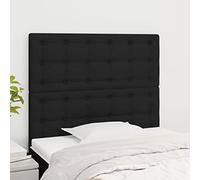 LoogCape Tête de lit noire, 100 x 5 x 118/128 cm, en tissu, réglable en hauteur, tête de lit rembourrée robuste pour lit réglable, chambre à coucher, soutien dorsal