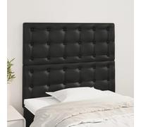 LoogCape Tête de lit noire 100 x 5 x 118/128 cm - Rembourrage en cuir synthétique - Hauteur réglable - Pieds en bois solide - Tête de lit pour chambre à coucher - Durable