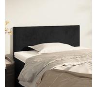 LoogCape Tête de lit noire, 100 x 5 x 78/88 cm, en velours doux, réglable en hauteur, bois robuste, pour cadre de lit de chambre à coucher