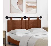 LoogCape Tête de lit suspendue avec lumière LED, PU marron vieilli, 130 x 55 x 5 cm, rembourrée et polyvalente pour chambre à coucher, montage mural, port USB inclus, dossier confortable