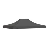 LoogCape Toit de tente de fête - 4 x 3 m - Anthracite - Imperméable - Résistant aux UV - Résistant aux intempéries - Bâche de rechange pour tonnelle, auvent, balcon, terrasse, extérieur, camping