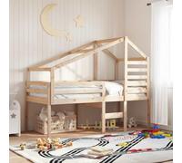 LoogCape Toit pour lit d'enfant 188 x 97 x 113 cm en pin massif, décoration rustique pour chambre d'enfant, côté ouvert, accessoire de lit durable, convient aux enfants de moins de 6 ans, fixation