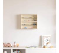 LoogCape Vitrine de collection en bois marron, 40 x 8,5 x 37 cm, en contreplaqué, montage mural, pour objets de collection, figurines d'action, voitures miniatures, salle de bain, bureau