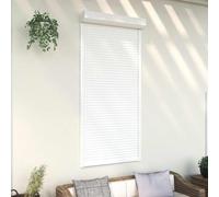LoogCape Volet roulant en aluminium blanc 100 x 210 cm avec rembourrage en polyuréthane pour intérieur et extérieur, brise-vue, protection solaire, occultant, anti-effraction, isolation thermique