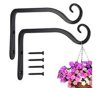 LOOGI Lot de 2 supports muraux en fer pour plantes - 15 cm - Pour suspendre des plantes - Mangeoire à oiseaux - Lanterne - Carillons à vent