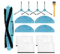 LOOHAOC 13 Pièces Accessoires pour Conga 8290/7490 Immortal aspirateur, 1 Brosse Principale, 4 Chiffons, 3 Filtres, 4 Brossettes Latérales, 1 Brosse De Nettoyage
