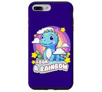 Look a Rainbow Cute Dinosaur with a Rainbow and Stars Coque pour iPhone 7 Plus/8 Plus
