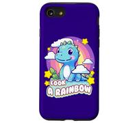 Look a Rainbow Cute Dinosaur with a Rainbow and Stars Coque pour iPhone SE (2020) / 7/8