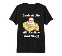 Look At Me All Festive and Stuff Swole Tatoué Père Noël T-Shirt Haut de Gamme