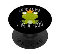 Look at Me I'm A Frog Embrasse-Moi Grenouille PopSockets PopGrip Adhésif