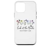 Look at The Birds Air Scripture Matthew 6:26 Bible Verse God Coque pour iPhone 12 Mini