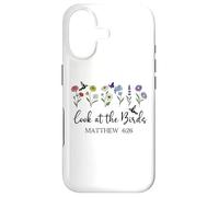 Look at The Birds Air Scripture Matthew 6:26 Bible Verse God Coque pour iPhone 17