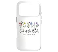 Look at The Birds Air Scripture Matthew 6:26 Bible Verse God Coque pour iPhone 17 Pro