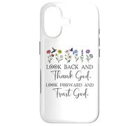 Look Back and Thank God Look Forward & Trust God Bible Verse Coque pour iPhone 17