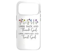 Look Back and Thank God Look Forward & Trust God Bible Verse Coque pour iPhone 17 Pro Max