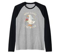 Look brodé « Here Comes The Bride Goose » Manche Raglan