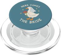 Look brodé « Here Comes The Bride Goose » PopSockets PopGrip pour MagSafe