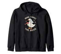 Look brodé « Here Comes The Bride Goose » Sweat à Capuche