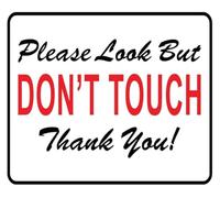 Look But Don t Touch Notice Metal Sign Decor 12x8 Inch