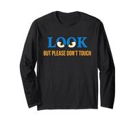 Look But Please Don't Touch Design Graphique Moderne Manche Longue