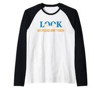 Look But Please Don't Touch Design Graphique Moderne Manche Raglan