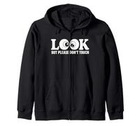 Look But Please Don't Touch Minimalist Eyeball Graphic Sweat à Capuche