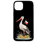 Look Cigogne Amusant dans des Couleurs polonaises pour Les Amateurs de cigognes Coque pour iPhone 15 Plus