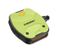 Look Cycle - Pédale de Vélo Geo City Grip - Pédale Plate avec Activ Grip - Adhérence Maximale - Grip en Caoutchouc Innovant - Pédale Vélo Urbaine Très Haute Performance - Vert Acidulé