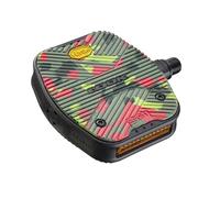 Pédales Look Geo City Grip vert rouge camouflage